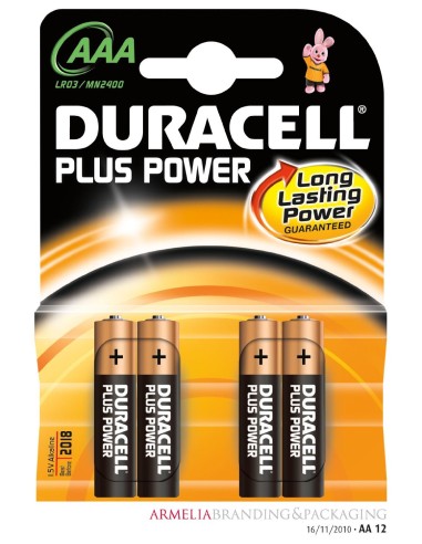 Duracell Pila Alcalina AAA x4 Simply